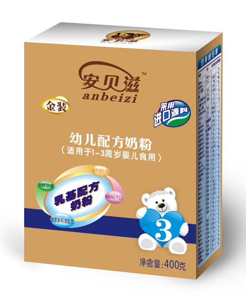 安貝滋幼兒配方奶粉400g3段(盒裝)黃色