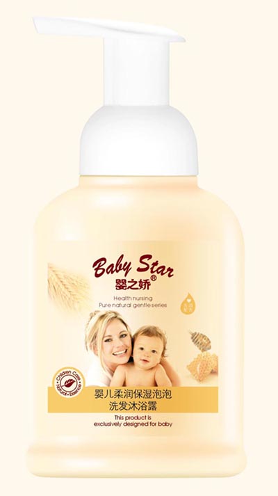 300ml嬰兒柔潤(rùn)保濕泡泡洗發(fā)沐浴露