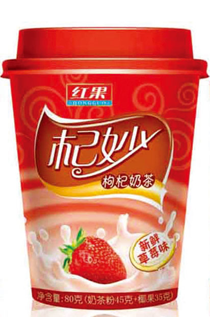 紅果杞妙枸杞奶茶草莓味杯裝