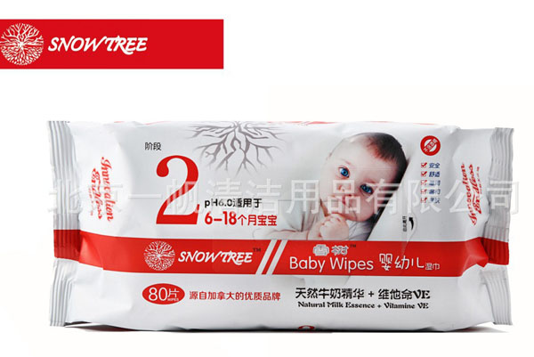 snowtree雪樹嬰幼兒濕巾2段80片裝