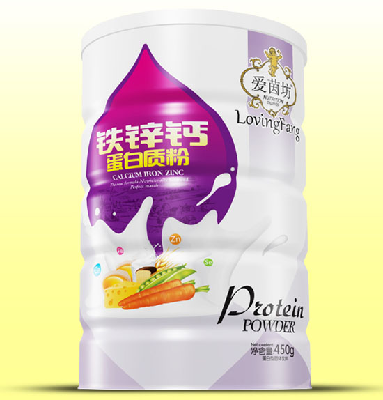 愛茵坊鐵鋅鈣蛋白質(zhì)粉鐵聽450g