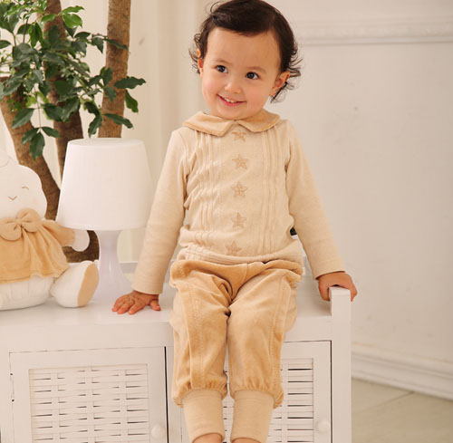 棉果果翻領(lǐng)護(hù)肚套裝