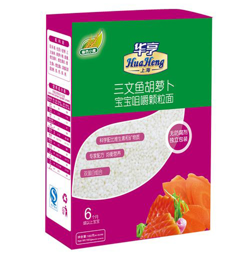 華亨三文魚(yú)胡蘿卜寶寶咀嚼顆粒面