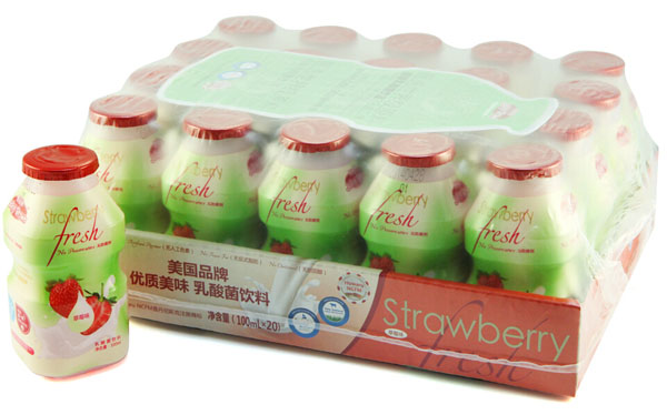界界樂(lè)草莓味乳酸菌飲料20瓶裝