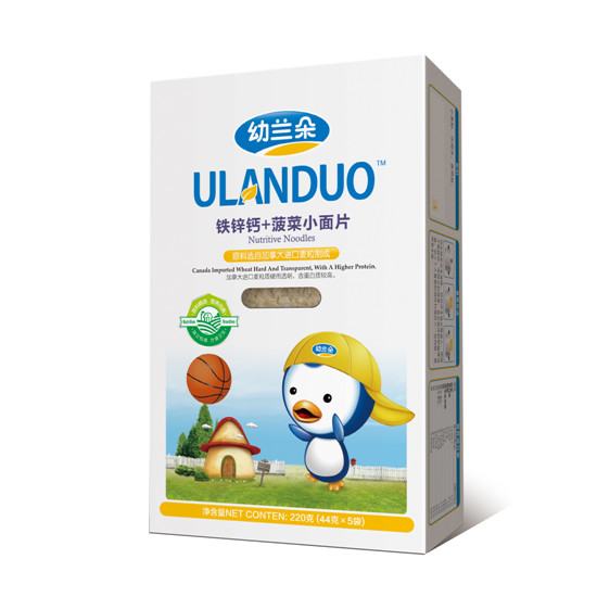幼蘭朵鐵鋅鈣+菠菜面片