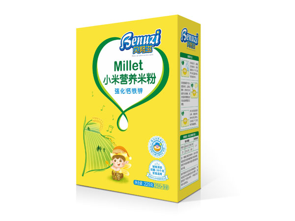 貝努滋小米米粉強(qiáng)化鈣鐵鋅配方