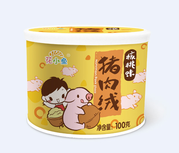 花小魚(yú)豬肉絨核桃味圓罐裝