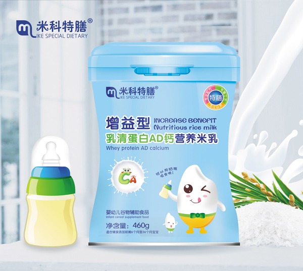 米科特膳增益型乳清蛋白AD鈣營養(yǎng)米乳600