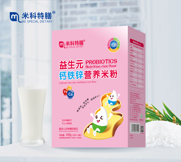 米科特膳益生元鈣鐵鋅營(yíng)養(yǎng)米粉-盒裝600