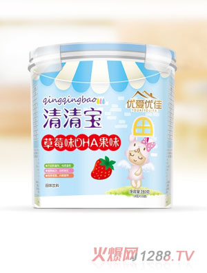 優(yōu)愛(ài)優(yōu)佳草莓味DHA果味清清寶