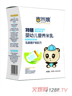 吉米熊特膳嬰幼兒營養(yǎng)米乳-乳酸菌護(hù)暢配方 盒裝