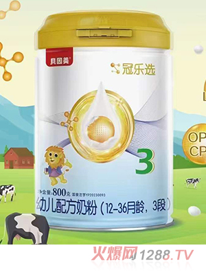 貝因美冠樂(lè)選幼兒配方奶粉（12-36月齡，3段）
